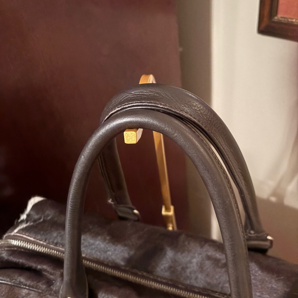Genuine cowhide weekender bag - Picture 4 of 8